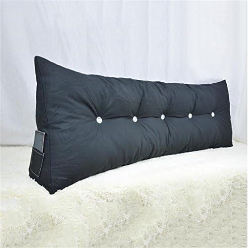Fashion simple soft Leisure Triangle cushions and Long Cushions Sofa Pillow Can Be Washed And Washed Bedside Soft Bag Triangular Big Back Solid Color Lovely comfortable office lunch break pillow ( Color : D , Size : 180*50*20cm )