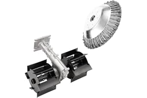 KNakasaki Cepillo Desbrozadora Profesional - Rueda de Alambre de Acero – Cabezal Recortador para Hierbas y Cultivo, Herramienta Manual Rotativa para Suelo y Jardinería