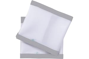 Purflo Breathable Cot Bumper (2pcs) | Safe Alternative to Traditional Baby Cot Bumpers | Machine Washable Mesh & Easy-Install Velcro Fixings | Fits Cot Bed up to 140x70cm | Baby Essential | Cloud Grey