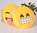FINEJO Soft Emoji Smiley Emoticon Yellow Round Cushion Pillow Stuffed Plush Toy Doll #3