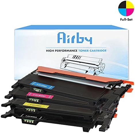 Airby Full Set CLT-P406C CLT-K406S CLT-C406S CLT-Y406S CLT-M406S Compatible Laser Toner Cartridge for Samasung Xpress CLP-360, CLP-360N, CLP-365, CLP-365W, CLX-3300, CLX-3305, CLX-3305FN, CLX-3305N