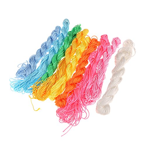 MagiDeal 20pcs 28 Meter x1 mm Geflochtenes Chinesisch Verknoten Makramee Satin Schnur - 7