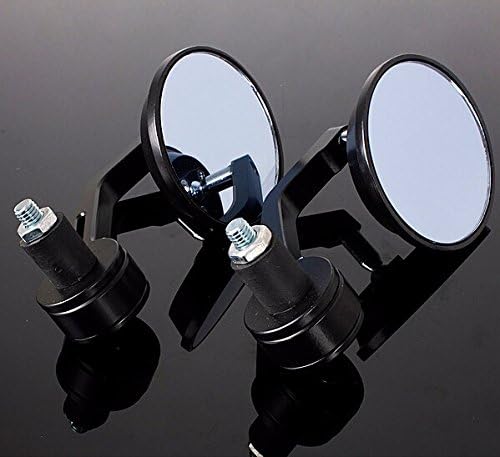 Universal 7/8" Round Bar End Rear Mirrors Motorcycle Motorbike Scooters Rearview Mirror Side View Mirrors