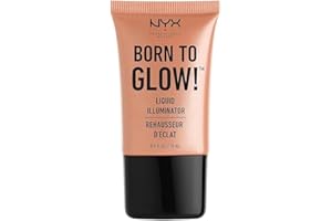 NYX Professional Makeup Highlighter Liquide Multifonction Liquide Born to Glow Liquid Illuminator, Maquillage et Base de Teint, Teinte : Gleam (02)