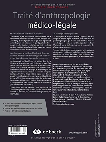 Livres Couvertures de Anthropologie MéDico-LéGale