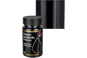 Ideen mit Herz Farba do lakieru premium | wysoki połysk | 90 ml | idealna do drewna, styropianu, tworzywa sztucznego, szkła, ceramiki (czarna)