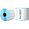 ECVV Printable Direct Thermal Labels Self-Adhesive Stickers, 1000 PCS/Roll 50mm x 30mm Barcodes Address Shipping Mailing Postage Blank-2Rolls