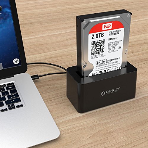 ORICO 2,5″ 3,5″ Festplatten Dockingstation Gehäuse, USB 3.0, für SATA 2,5 und 3,5-Zoll HDD und SSD, Hochgeschwindigkeit 5 Gb/s, bis zu 8 TB - 2