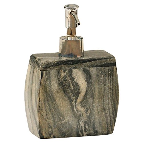 WINTER Angebot des Tages - Muttertags Geschenke - Schwarz Seifenspender / Lotionspender / Gel Spender / Shampoo Spender aus Marmorstein - 16,3 cm – Flüssigseifenspender - küche Spülbecken / Bad Accessoires