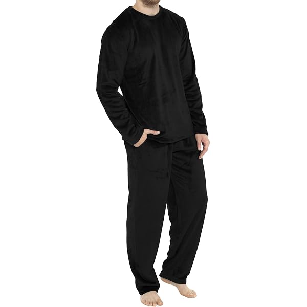 Pyjama Polaire LACOFIA - Ensemble 2 Pièces à Capuche - Hiver Chaud - Unisexe Adulte