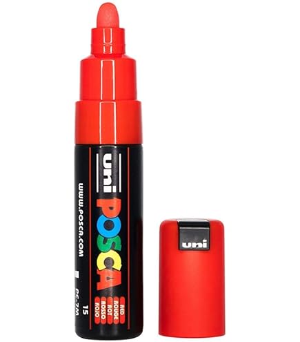 Pennarello Uni POSCA PC-7M - Punta Pennino 4.5-5.5mm, 15 Colori, Per Tutte Le Superfici - Foto 8