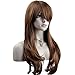 YOPO 28" Wig Long Big Wavy Hair Women Cosplay Party Costume Wig(Brown)