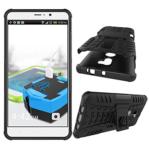 Xiaomi Mi5S Plus Funda   Heavy Duty  H  brida Rugged Armor Case Choque Absorci  n Protecci  n Dual Layer Bumper Carcasa con pata de Cabra para Xiaomi Mi5S Plus Negro