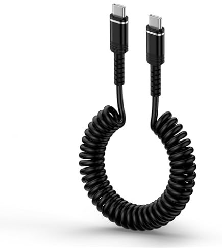 chenyang Cavo a spirale USB C a C USB 3.2 Gen 2x2 spina a presa 20 Gbit/s PD 100 W 8K@60Hz cavo di ricarica rapida dati 1,8 m