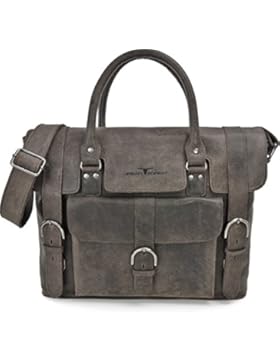 Leder Aktentasche Notebook-Tasche mit gepolstertem Laptopfach bis 13,3 Zoll URBAN FOREST Cntmp Umhängetasche Ledertasche...