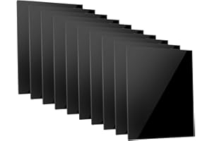 HUSALSEA Lot De 10 Plaque Acrylique, Feuille Plastique Feuille Acrylique Noire, Plaque Plastique Rigide Pour La Signalisation, Les Projets De Bricolage, L'Artisanat, 10,2 X 15,2 Cm, éPaisseur 1 Mm