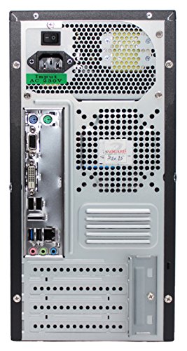 SNOGARD BasicLine lautloser Desktop PC | Intel® Celeron J1900 Quad-Core Prozessor, Intel GMA-HD Grafik, 4GB DDR3 RAM, 240GB SSD + DVD±RW • Noiseless Home Business & Multimedia Center Desktop Computer - 3
