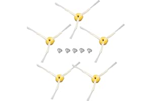 VERA STRIKE Pack de 5 Cepillos Laterales con 5 Tornillos Para Roomba Series 500, 600, 700, Pack De 5 Cepillos De Recambio Para Aspiradora Robot, Kit De Accesorios De Repuestos Compatibles Con Roomba