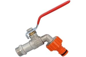 PSW TRADE SUPPLIERS LTD Bibcock Válvula de bola de agua con tuerca de compresión y jardín conector 1/2 "