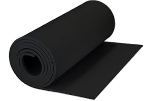 HXJDAM 3 meter svart EVA-skumplatta 5 mm hög densitet 86 kg/m³ 34 x 200 cm | skumplatta för kostym armérekvisita hantverk gör-det-själv projekt värme formbar skärbar självhäftande hållbar
