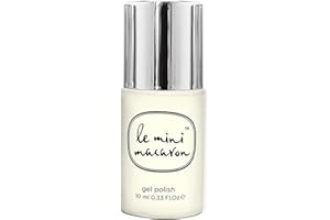 Le Mini Macaron - Vernis Semi-Permanent Coconut Yogurt - Vernis 3 en 1, Base Coat, Top Coat et Couleur - Séchage LED - Application Facile et Rapide - Couleur Blanc Cassé et Rosé, Flacon 8.5ml