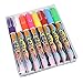Produktbild 8pcs / Set LED flüssige Kreide Marker Pens 3MM löschbare Non Toxic Luminous 8 Farbige Kreide Fluorescent Pens für Kreidetafeln Bistro Windows-Glas-Etiketten Whiteboards