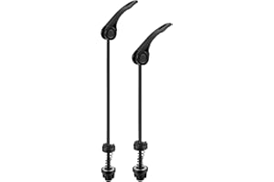 WOLMIK 1 paire de brochettes à dégagement rapide pour moyeu de roue avant et arrière à dégagement rapide pour vélo de route et VTT – Noir