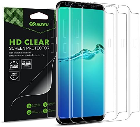 Galaxy S8 Plus Screen Protector [3 Pack] [Not Glass], VANZEV Fulledge Case-Friendly Coverage / Soft Flexible Clear Screen Protector Film for Samsung Galaxy S8 Plus [Easy Bubble-Free Installation]