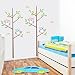 ElecMotive Wall Stickers of Tree Owls Birds Wall Decals for Kids Rooms Nursery Baby Boys & Girls Bedroom (Tree Owls Birds)