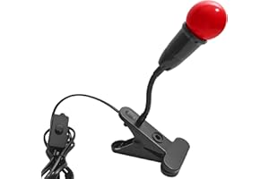 eTone Dunkelkammer SafeLight, Rote LED-Schreibtischlampe mit Clip, 360 Grad einstellbar, geeignet für Die Verarbeitung Von S/W-Film und S/W-Druckpapier (1W)