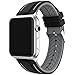 Produktbild EL-move Apple Watch Armband 42mm, Serie 1/2/3 Sport Armbanduhr Silikonarmband Ersatzarmband Armband für Apple iWatch/Apple Uhr Nike+ (Black Gray 38MM)