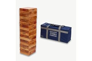 ‎DOCTOR SPORT DOCTOR SPORT Hartholz Wackelturm XXL bis 250cm - Stapelturmspiel : das härteste Holz auf dem Markt - 100% Indien Öko - Jumbo