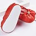 Voberry®1 Pair Cute Fashion Infant Newborn Baby Mary Jane Shoes Toddler Kid Baby Girl Rose Bowknot Elastic Band Newborn Walking Shoes (2, Red)