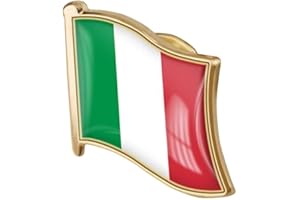 AYRSJCL 1pc Italiano Bandera Pin Badge Metal Esmalte Pin Brooche Bandera Italiana Bandera Nacional Emblema Insignias Accesorio Novedad