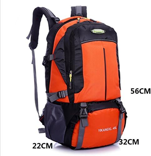 LQABW Shoulder Large Capacity 45L Outdoor Travel Waterproof Nylon Hiking Backpack,Orange