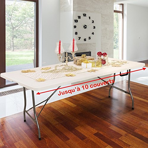 ProBache - Table pliante d'appoint portable pour camping ou réception 180 cm ProBache - Table pliante d'appoint portable pour camping ou réception 180 cm