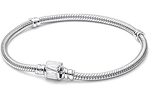 HappyStar Bransoletka damska ze srebra próby 925, do charmsów, pasuje do charmsów Pandora., 7.9Zoll/20 cm（Für Handgelenkgröße 6.7in）, Srebro szterlingowe, Cyrkonia sześcienna