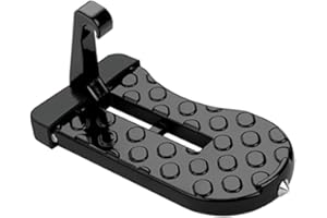 CAASFOOY Gradino per Portiera Auto,Pieghevole Gradino per Portiera Auto Antiscivolo, Car doorstep Gradino della Facile da Trasportare e Installare Accessori per Auto Pedale con martello di sicurezza(nero)