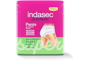 Indasec Discreet Pant Super Talla Grande, 10 unidades