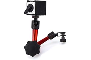 WALFRONT Support D'indicateur de Test en Métal Réglable à Base Magnétique Niveau Numérique pour Outil D'indicateur de Test de Cadran de Niveau Numérique avec Support