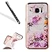 Produktbild Galaxy S7 Edge Silikon Handy Hülle,Leeook Elegant Retro Floral Schön Lila Rose Blume Crystal Soft Clear Case Electroplate Plating Rose Gold Frame Scratch-Resistant Bumper Soft Rückseite Cover Tasche Ultradünne Galvanisiergeräte Weicher Gel TPU Tasche Schutzhülle Hülle Tasche für Samsung Galaxy S7 Edge + 1 x Schwarz Eingabestift-Purple Rose Flower