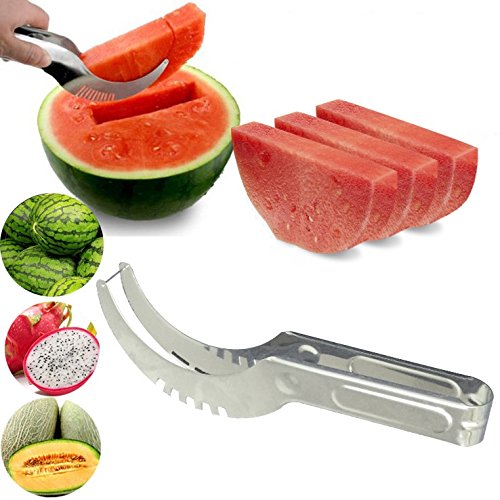 ShineVGift Watermelon Slicer-Ausstecher Edelstahl Melon Peeler