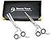BeautyTrack® Professional Hairdressing Scissors Set Barber Hair Cutting Thinning Shears 5" Exclusive Online (Silver with Black Case)
