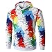 Produktbild Herren Pullover Kapuzenpullover Hoodie 3D Druck Sweatjacke Sweatshirt Basic Langarmshirt Sweater Männer Casual Kapuzenjacke Kapuzenshirt Kapuzen-Sweatshirt mit Kapuze Mantel Outwear Leey