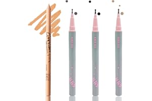 NHPY Pack of 3 Girl Freckle Pen, Natural Lifelike Freckle Makeup Pen, Waterproof Durable Sopt Pen with Soft Dot with Freckle Remover Pen