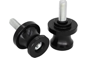 F SEASON 2pcs 8mm M8 Motorcycle Bobbin Adapters Stainless Steel - Black