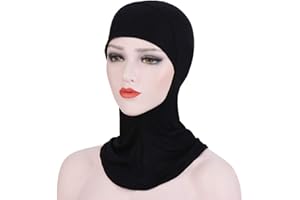 MoreChioce Musulmano Copricapo Chemioterapia Notte Hijab,Tinta Unita Elastico Traspirante Donna Berretto di Panno,Cotton Cap Beanie Sciarpa Copricapo