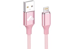 Aioneus Cable iPhone 1M Cargador iPhone Carga Rápida MFi Certificado Cable Lightning, Cable Cargador iPhone Nylon Trenzado USB Cable para iPhone 14 13 12 11 Pro XS MAX XR X 8 7 6S 6 Plus 5 5S,iPad