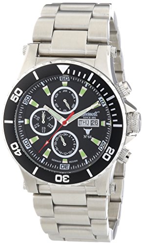 Ingersoll Herren-Armbanduhr XL Chronograph Automatik Edelstahl IN1511BKMB