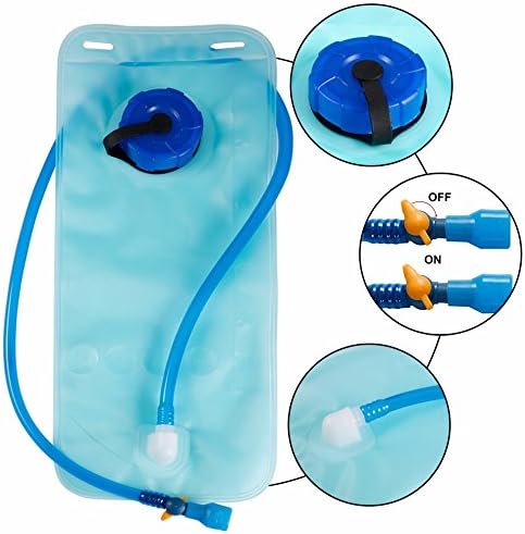 Hydration Bladder 2 Liter MeiTeAi Water Storage Bladder Bag Leak Proof Water Reservoir Backpacks Portable for Hiking Biking Climbing Cycling Running